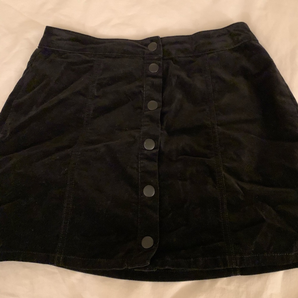 Brandy Melville Black Suede Skirt